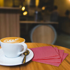 Салфетки бумажные 400 шт., 24&times;24 см, &laquo;Big Pack&raquo;, красные, 100% целлюлоза, LAIMA, 114727