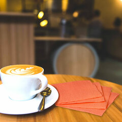 Салфетки бумажные 400 шт., 24&times;24 см, &laquo;Big Pack&raquo;, оранжевые, 100% целлюлоза, LAIMA, 114729