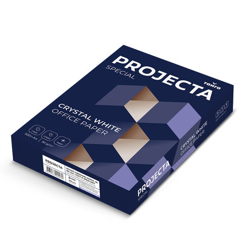 Бумага офисная А4, 80 г/м2, 500 л., марка В, PROJECTA SPECIAL, Россия, 153% (CIE)