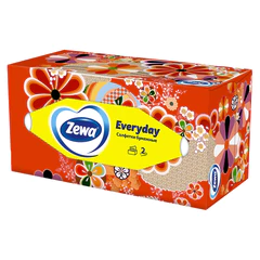 Салфетки косметические 2-слойные в картонном коробе, 250 штук, ZEMMA/ZEWA Everyday, 86791