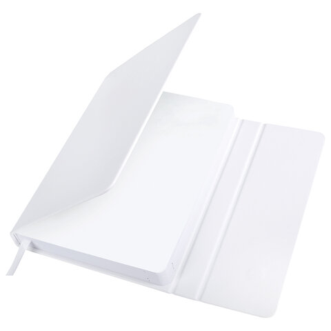 Ежедневник датированный 2024 А5 138x213 мм BRAUBERG "Towny", под кожу, клапан, белый, 114830