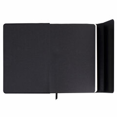 Ежедневник недатированный А5 (148&times;218 мм), ОФИСМАГ, под кожу, магнитный клапан, 160 л., черный, 115082