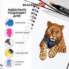 Скетчбук для маркеров 120 г/м2, 148х210 мм, 40 л., гребень, жесткая подложка, BRAUBERG ART PREMIERE, 115107