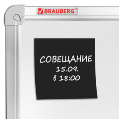 Блок самоклеящийся (стикеры) черный BRAUBERG BLACK, 76&times;76 мм, 100 листов, 115204