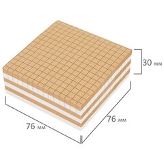 Блок самоклеящийся крафтовый (стикеры) BRAUBERG, MULTI KRAFT 76&times;76 мм, 300 листов, 115209