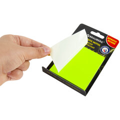 Блок самоклеящийся (стикеры) бесклеевые электростатические BRAUBERG 76&times;76 мм, 100 листов, желтые, 115210