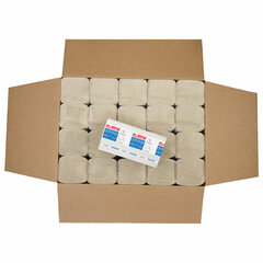 Полотенца бумажные 200 шт., LAIMA ECONOMY (H3), 1-слойные, натуральный цвет, КОМПЛЕКТ 20 пачек, 21&times;21,6 см, V-сложение, 115234