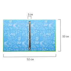 Папка-портфолио школьника &laquo;ОТЛИЧНИК&raquo;, 4 кольца, 20 файлов, 10 вкладышей, 7БЦ матовая, BRAUBERG, 115240