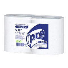 Бумага протирочная 350 м с перфорацией, PROtissue (W1) 2-слойная, 1000 листов 24&times;35 см, КОМПЛЕКТ 2 шт., С387