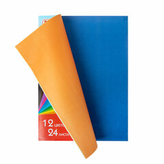 Цветная бумага А4 газетная, 24 листа, 12 цветов, на скобе, ПИФАГОР, 200&times;280 мм, &laquo;Мишка с Пчелами&raquo;, 115484