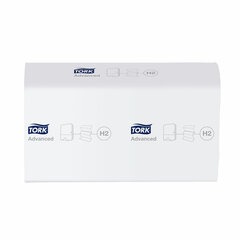 Полотенца бумажные 190 шт., TORK (H2) ADVANCED, КОМПЛЕКТ 21 пачка, 2-слойные, белые, 22,5&times;21,3 см, Z-сложение, 471150