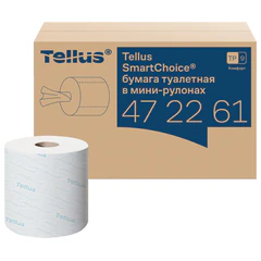 Бумага туалетная 118,2 м, Tellus/<wbr/>TORK (Система T9) SmartOne, ADVANCED, КОМПЛЕКТ 12 рулонов, 2-слойная, белая, 472261