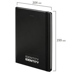 Блокнот с резинкой в клетку 96 л., БОЛЬШОЙ ФОРМАТ А4 204&times;299 мм, BRAUBERG, &laquo;Identity&raquo;, 115528