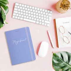 Блокнот с резинкой в клетку 96 л., А5 145&times;203 мм, твердая обложка, BRAUBERG, &laquo;Pastel&raquo;, 115533