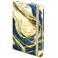 Изображение товара Блокнот с резинкой в клетку 96 л., А5 145×203 мм, твердая обложка с фольгой, BRAUBERG, «Marble», 115536