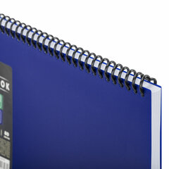 Блокнот БОЛЬШОГО ФОРМАТА А4, 80 л., обложка пластик, клетка, BRAUBERG &laquo;Metropolis&raquo;, СИНИЙ, 115574