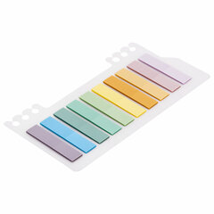 Закладки клейкие пастельные BRAUBERG PASTEL, пластиковые, 45&times;10 мм, 10 цветов х 20 листов, 115579