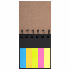 Закладки клейкие в книжке BRAUBERG, 200 штук: 50&times;15 мм 5 цветов х 25 листов, 75&times;50 мм 3 цвета х 25 листов, 115581