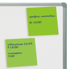 Блок самоклеящийся (стикеры), STAFF НЕОНОВЫЙ, 76&times;76 мм, 100 листов, зеленый, 115585