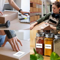 Термоэтикетки ЭКО, 100&times;100 мм, 500 этикеток в ролике