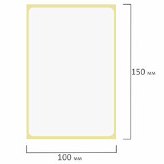 Термоэтикетки ЭКО, 100&times;150 мм, 300 этикеток в ролике
