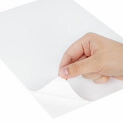 Этикетка самоклеящаяся 210&times;148,5 мм, 2 этикетки, белая, 80 г/<wbr/>м<sup>2</sup>, 50 листов, STAFF BASIC, 115643