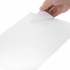 Этикетка самоклеящаяся 105&times;74,2 мм, 8 этикеток, белая, 80 г/<wbr/>м<sup>2</sup>, 50 листов, STAFF BASIC, 115646