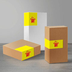 Этикетка самоклеящаяся 210&times;297 мм, 1 этикетка, желтая, 80 г/<wbr/>м<sup>2</sup>, 50 листов, STAFF BASIC, 115682