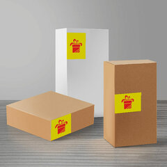 Этикетка самоклеящаяся 70&times;37,1 мм, 24 этикетки, желтая, 80 г/<wbr/>м<sup>2</sup>, 50 листов, STAFF BASIC, 115683