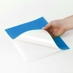 Этикетка самоклеящаяся 210&times;297 мм, 1 этикетка, синяя, 80 г/<wbr/>м<sup>2</sup>, 50 листов, STAFF BASIC, 115686