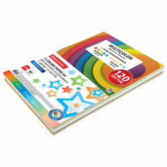 Бумага цветная 11 цветов BRAUBERG MULTICOLOR, А4, 80 г/<wbr/>м<sup>2</sup>, 120 л. (10 цветов x 10 листов + 20 белых листов), 116012