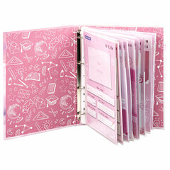 Папка-портфолио школьника ДЭК, КОМПЛЕКТ 10 шт., 4 кольца, 10 вкладышей, 7БЦ, BRAUBERG, &laquo;ОТЛИЧНИЦА&raquo;, 116190