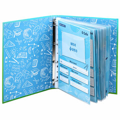 Папка-портфолио школьника ДЭК, КОМПЛЕКТ 10 шт., 4 кольца, 10 вкладышей, 7БЦ, BRAUBERG, &laquo;ОТЛИЧНИК&raquo;, 116191