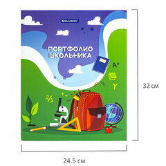 Папка для портфолио школьника ДЭК, КОМПЛЕКТ 10 шт., 4 кольца, 7БЦ, BRAUBERG, &laquo;ШКОЛЬНАЯ ИСТОРИЯ&raquo;, 116192
