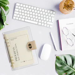 Блокнот А5 180&times;235 мм, BRAUBERG &laquo;Fabulous&raquo;, гибкий, на кольцах, застежка, 80 л., бежевый, 116194