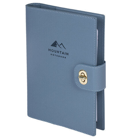 Ежедневник-органайзер недатированный B5 167х240 мм, BRAUBERG "Nova", под кожу, 160 л., голубой, 116201