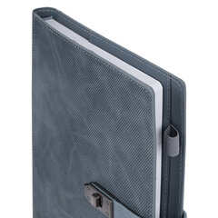 Ежедневник недатированный А5 152&times;220 мм BRAUBERG &laquo;Sirius&raquo;, под кожу, застежка 160 л., серый, 116214