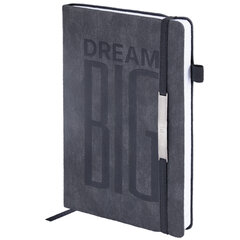 Ежедневник недатированный А5 138&times;213 мм BRAUBERG &laquo;BeStyle&raquo;, под кожу, резинка, держатель, 160 л., графитовый, 116215