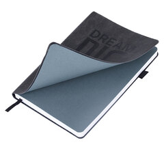 Ежедневник недатированный А5 138&times;213 мм BRAUBERG &laquo;BeStyle&raquo;, под кожу, резинка, держатель, 160 л., графитовый, 116215