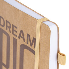 Ежедневник недатированный А5 138&times;213 мм BRAUBERG &laquo;BeStyle&raquo;, под кожу, резинка, держатель, 160 л., песочный, 116216