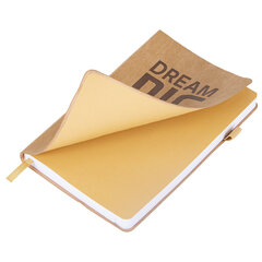 Ежедневник недатированный А5 138&times;213 мм BRAUBERG &laquo;BeStyle&raquo;, под кожу, резинка, держатель, 160 л., песочный, 116216