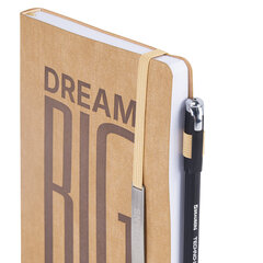 Ежедневник недатированный А5 138&times;213 мм BRAUBERG &laquo;BeStyle&raquo;, под кожу, резинка, держатель, 160 л., песочный, 116216