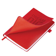 Ежедневник недатированный А5 138&times;213 мм BRAUBERG &laquo;BeStyle&raquo;, под кожу, резинка, держатель, 160 л., красный, 116217