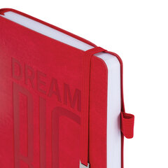 Ежедневник недатированный А5 138&times;213 мм BRAUBERG &laquo;BeStyle&raquo;, под кожу, резинка, держатель, 160 л., красный, 116217