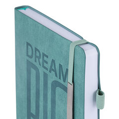 Ежедневник недатированный А5 138&times;213 мм BRAUBERG &laquo;BeStyle&raquo;, под кожу, резинка, держатель, 160 л., сине-зеленый, 116218