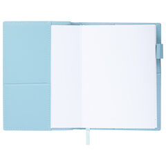 Ежедневник недатированный В6 130&times;185 мм BRAUBERG &laquo;Glam&raquo;, под кожу, 160 л., голубой, 116220