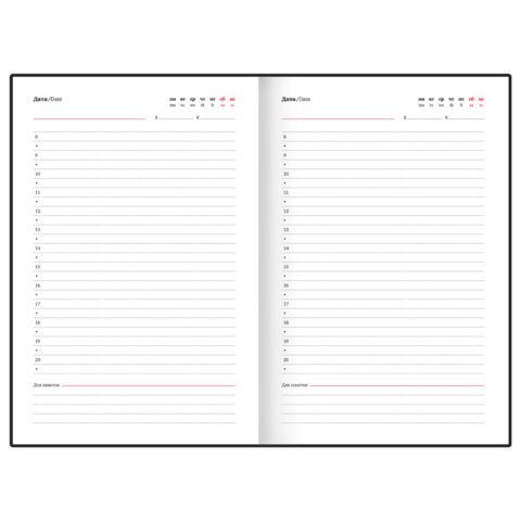 Ежедневник недатированный В6 130х185 мм BRAUBERG "Glam", под кожу, 160 л., голубой, 116220