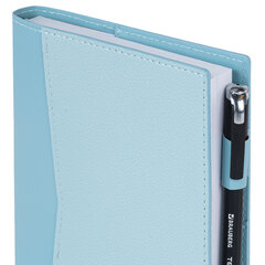 Ежедневник недатированный В6 130&times;185 мм BRAUBERG &laquo;Glam&raquo;, под кожу, 160 л., голубой, 116220