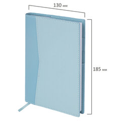 Ежедневник недатированный В6 130&times;185 мм BRAUBERG &laquo;Glam&raquo;, под кожу, 160 л., голубой, 116220