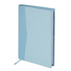 Ежедневник недатированный В6 130&times;185 мм BRAUBERG &laquo;Glam&raquo;, под кожу, 160 л., голубой, 116220